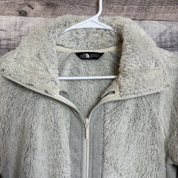 The North Face Furry Fleece Jacket Womens S Gray Sherpa Outdoors Hiking Camping - Picture 2 of 8